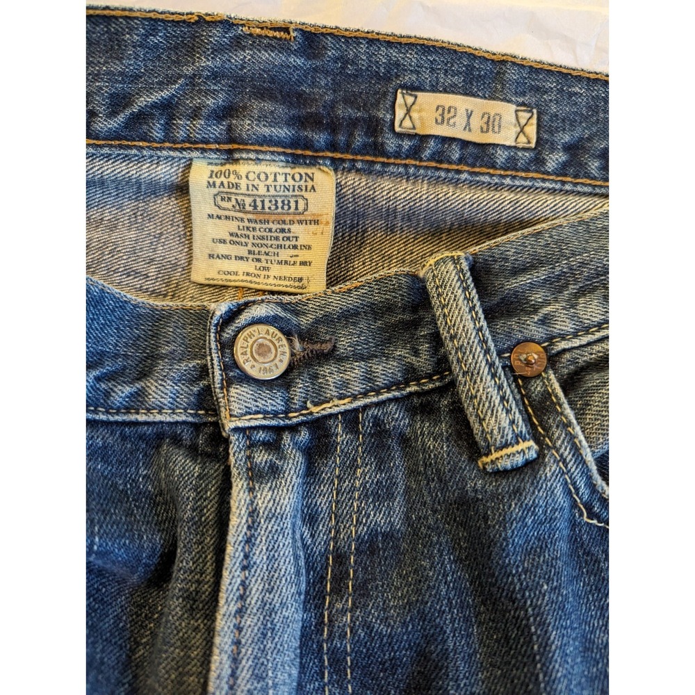 POLO RALPH LAUREN JEANS VINTAGE 15941 MEN 32 X 30 COTTON COPPER BUTTONS R.L.67